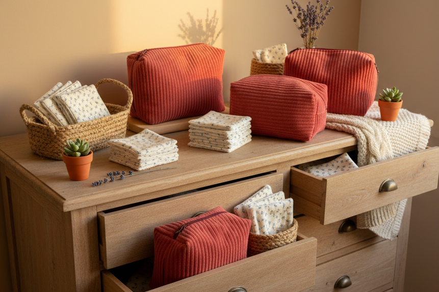 Produits made in France cousus main en France, Créations faites main